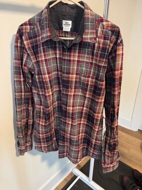 Lacoste men's plaid shirt long sleeve - 44 Regular Fit size L/XL